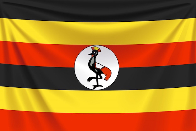 Vector atrás bandera uganda