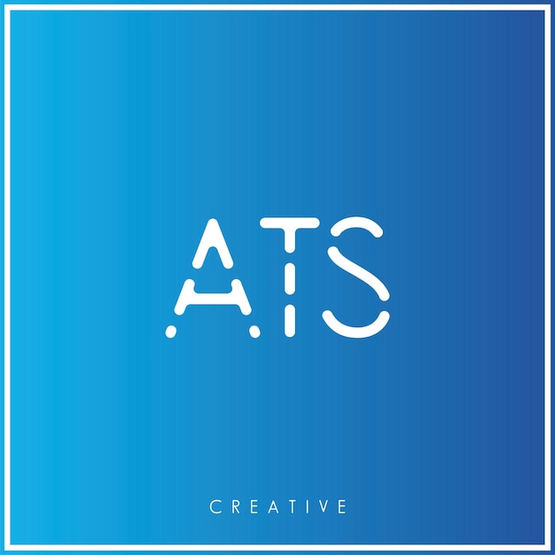 ATS Creative Vector Latter Diseño de logotipo Mínimo Logotipo Latter Ilustración vectorial premium Monograma