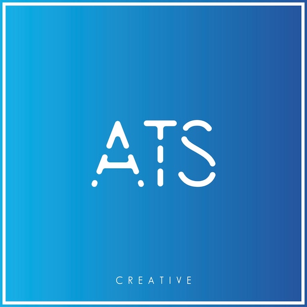 Vector ats creative vector latter diseño de logotipo mínimo logotipo latter ilustración vectorial premium monograma