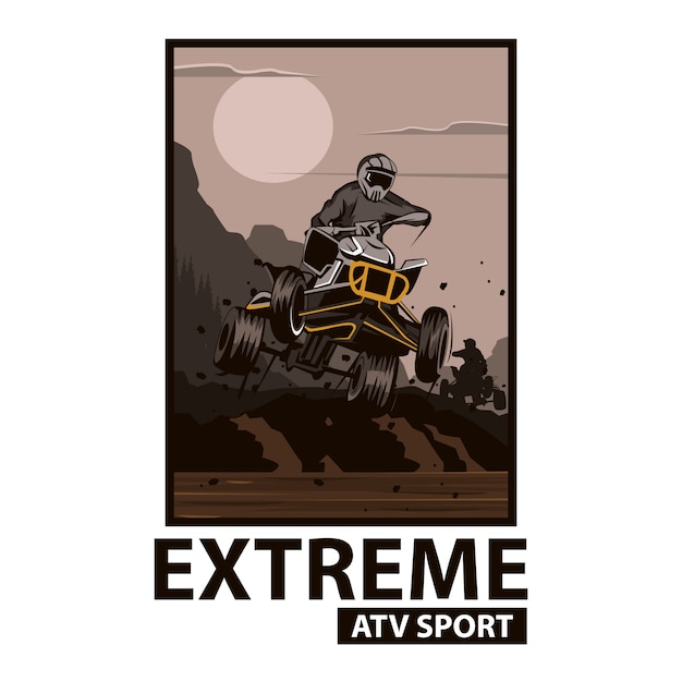 Vector atv deporte extremo