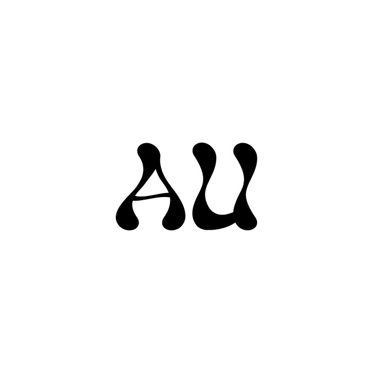 Vector au monograma logotipo diseño carta texto nombre símbolo monocromo logotipo alfabeto carácter simple logotipo