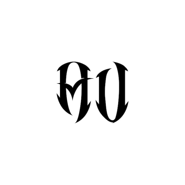 AU monograma logotipo diseño carta texto nombre símbolo monocromo logotipo alfabeto carácter simple logotipo