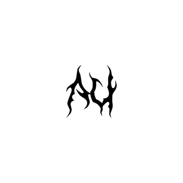 AU monograma logotipo diseño carta texto nombre símbolo monocromo logotipo alfabeto carácter simple logotipo