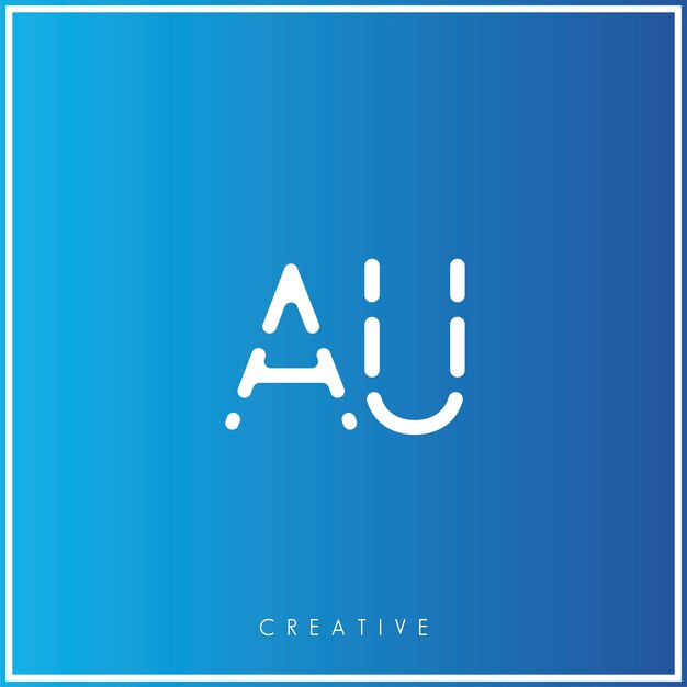 AU Premium Vector Latter Diseño de logotipo Ilustración de logotipo minimalista Diseño gráfico Diseño de monograma