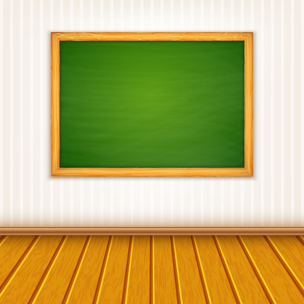 Aula de Vector con pizarra en la pared