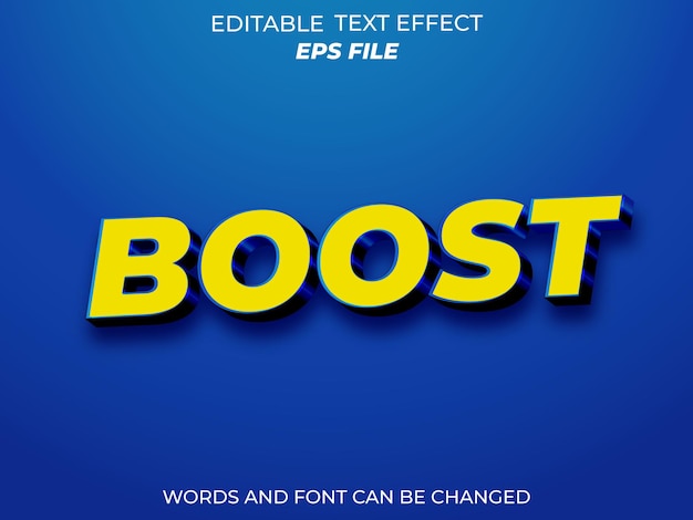 aumentar efecto de texto fuente tipografía editable plantilla de vector de texto 3d