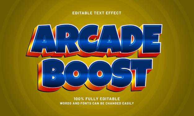 aumentar los efectos de texto editables de arcade con un juego y un tema feliz