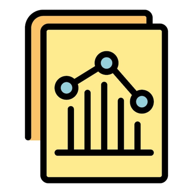 Aumentar icono de gráfico de negocios Contorno aumentar icono de vector de gráfico de negocios para diseño web aislado en color de fondo blanco plano