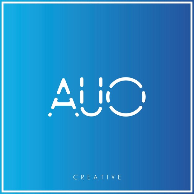 AUO Creative Vector Latter Diseño del logotipo Mínimo Logotipo Latter Ilustración vectorial premium Monograma