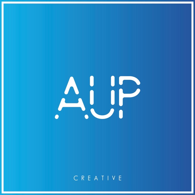 AUP Diseño de logotipo de Vector Creativo Último Diseño de Logotipo Último Mínimo Ilustración de Vector Premium Monograma