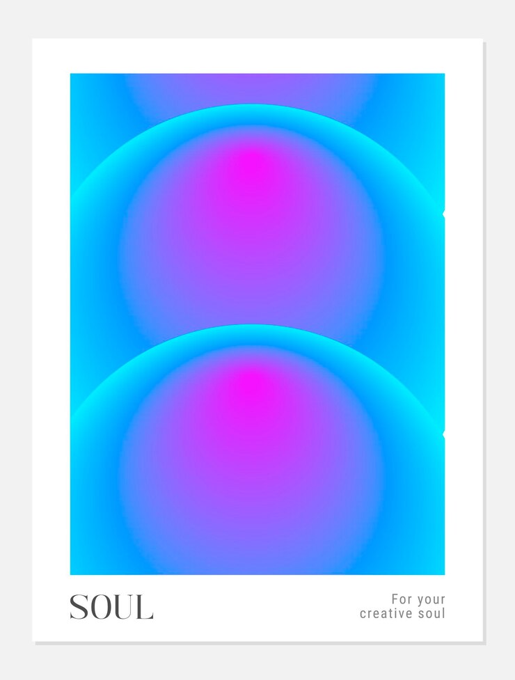 Vector aura gradient y2k póster redondo futurismo conjunto de arte vectorial retrowave synthwave rave steam wave fondo negro púrpura rosa azul amarillo colores imprimir papel tapiz plantilla web