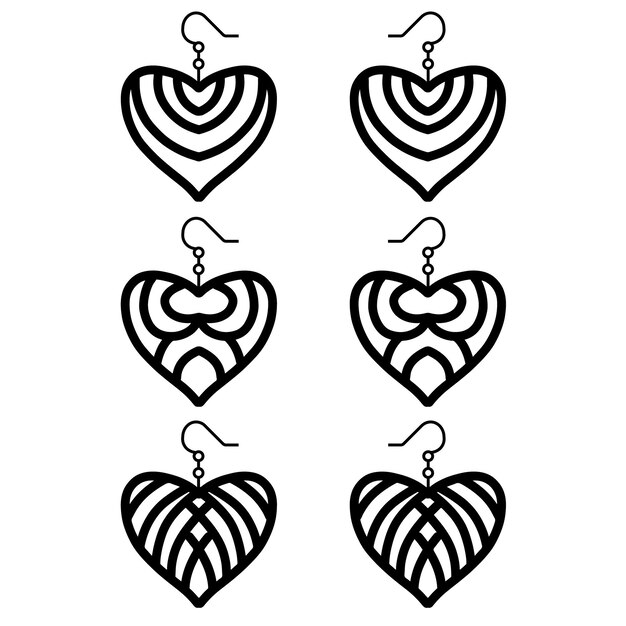 Auriculares de corazón geométrico