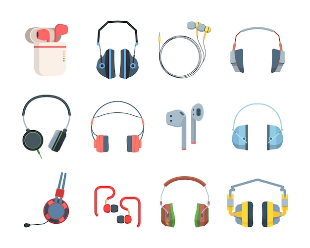 Auriculares de gran tamaño de color. Jugadores especiales que transmiten elegantes y modernos auriculares inalámbricos que escuchan archivos de audio y música móvil portátil para teléfonos inteligentes con excelente calidad de sonido.
