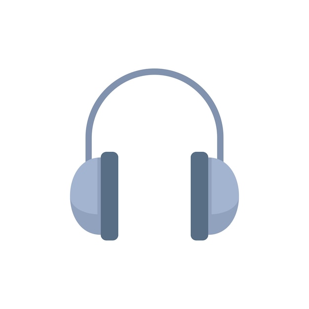 Auriculares lista de reproducción icono vector plano Música canción Reproductor móvil aislado