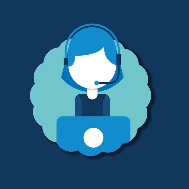 auriculares de mujer operador