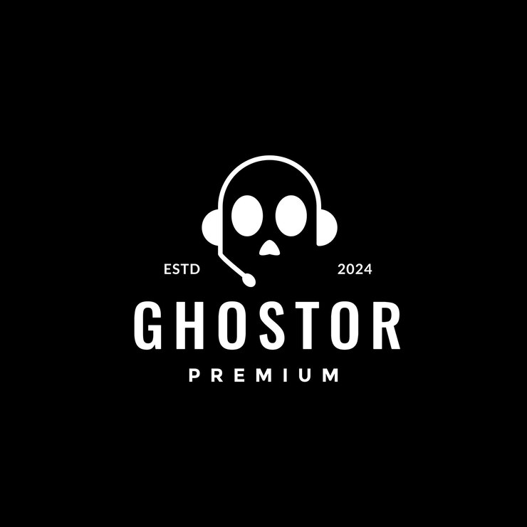 Vector auriculares de música del cráneo vector de diseño de logotipo moderno