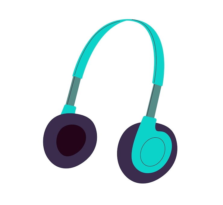 Vector auriculares retro vintage 80s 90s ilustración vectorial nostalgia por los equipos de música de los 90