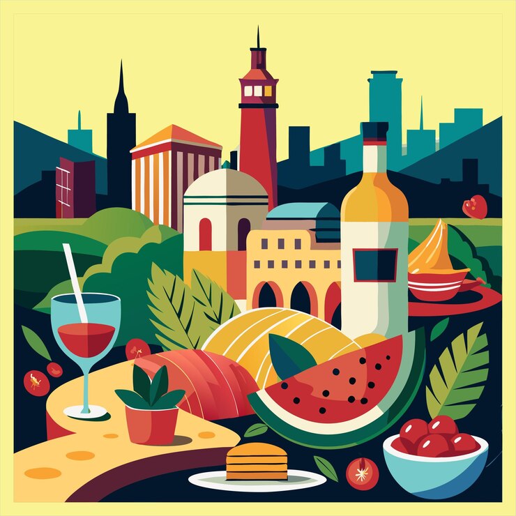 Vector austin_food_wine (estados unidos)