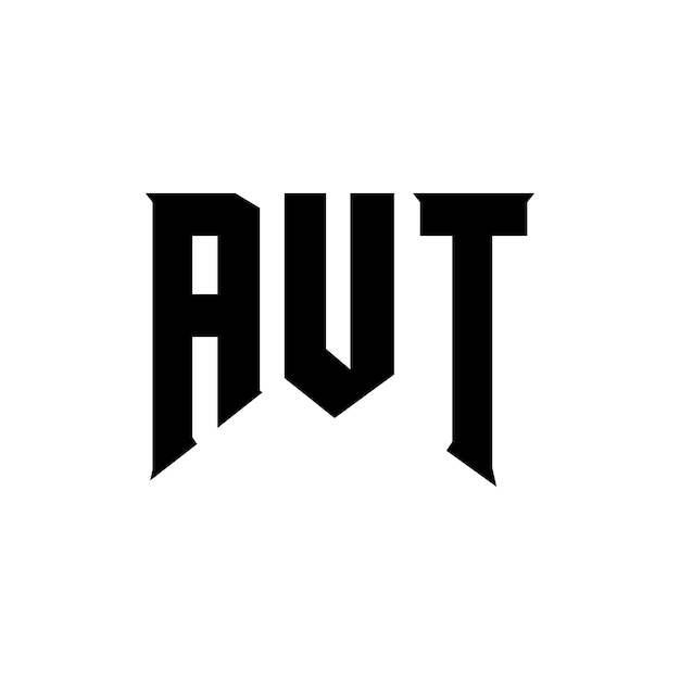 AUT diseño de logotipo de letra para empresa de tecnología AUT diseño del logotipo de combinación de colores blanco y negro AUT logotipo AUT vector AUT diseño AUT icono AUT alfabeto AUT tipografía diseño del logotip