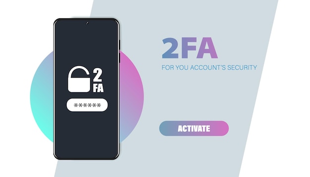 autenticación 2FA. Envío de un código secreto a un teléfono inteligente. Contraseña de un solo uso para iniciar sesión