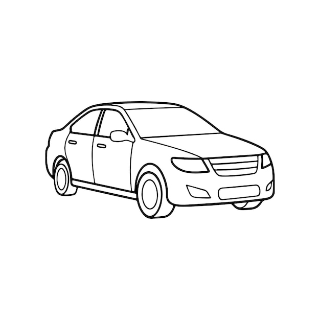 Auto blanco vectorial realista aislado en fondo transparente en el frente arte de vista isométrica