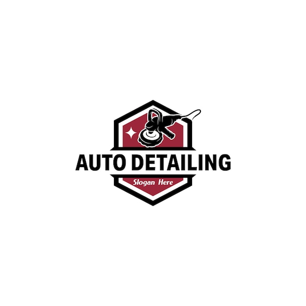 auto detalle logotipo pulidor ilustración de automóviles