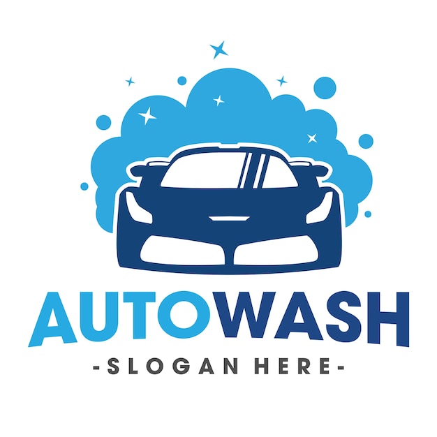 Auto lavado y clening car logo vector