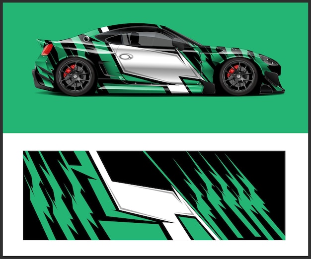 Un auto verde y blanco con la palabra r8.