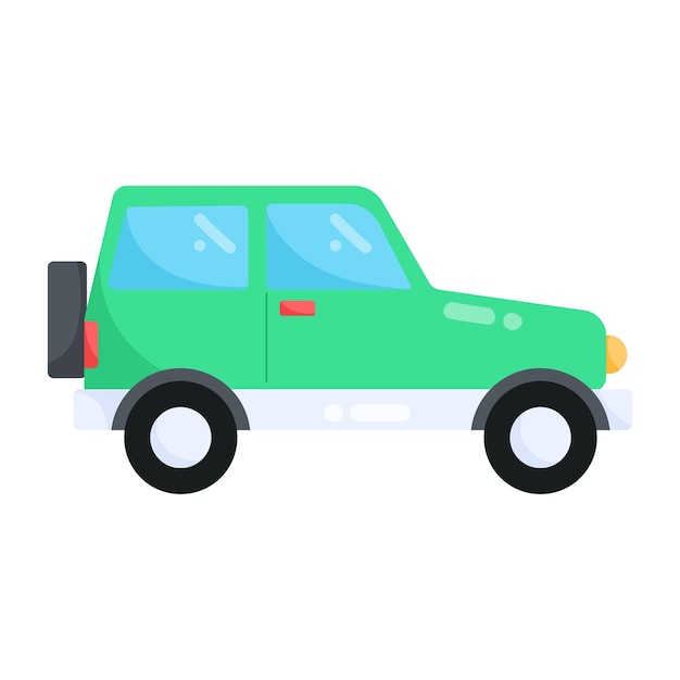 Un auto verde con una franja blanca que dice "la palabra". "