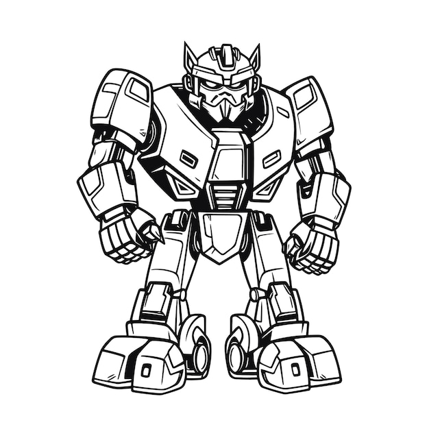 Vector autobot para colorear para niños