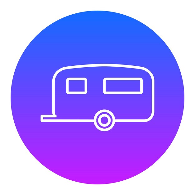 un autobús azul y rosa con un círculo azul con un fondo azul y púrpura
