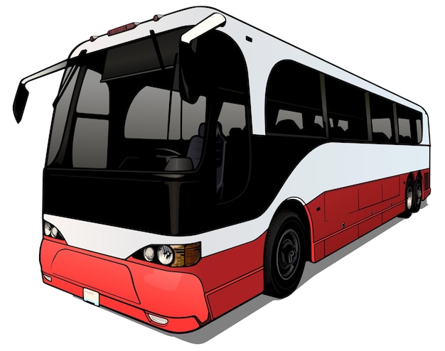 Autobús bicolor moderno de la ciudad