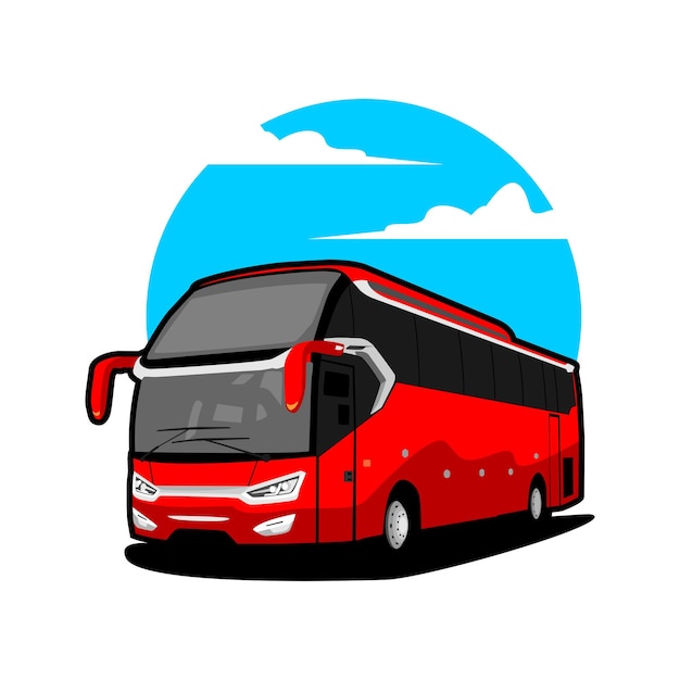 autobús, vector, ilustración