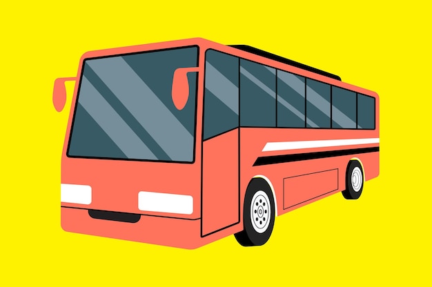 autobús, vector, ilustración