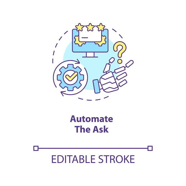 Automatice el icono del concepto de pregunta