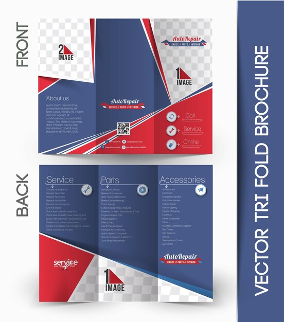 Automobile Center TriFold Mock up amp Brochure Template Design