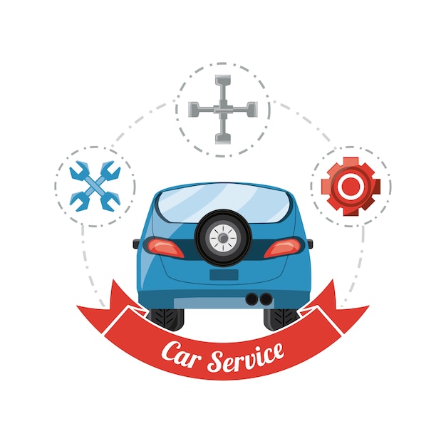 Automóvil de servicio de automóviles y reparación de máquinas