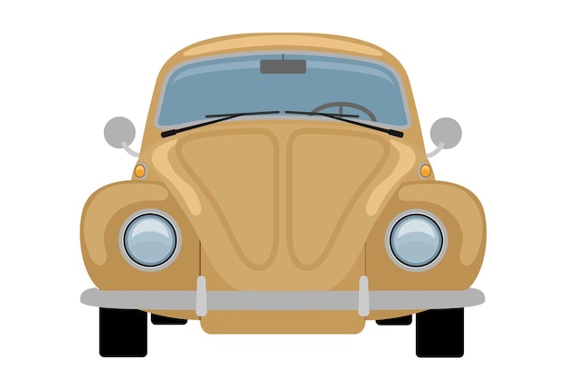 automóvil vintage antiguo retro obsoleto vehículo de transporte ilustración vectorial estilo plano