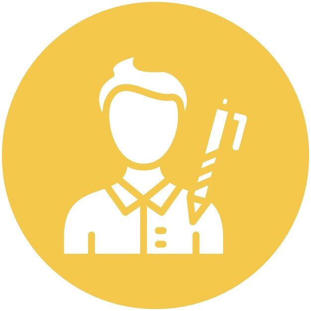 Autor Ícono vectorial masculino Ilustración del conjunto de íconos de literatura