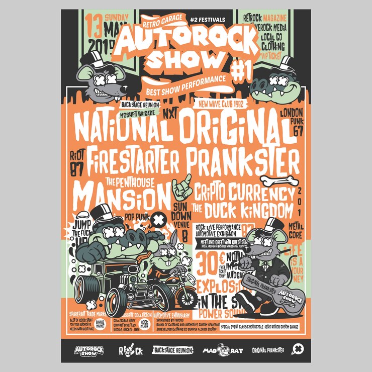 Autorock Show Festival Flyer
