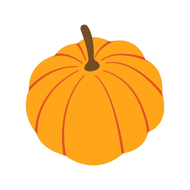 Autumn flat vector illustration cozy pumpkin for fall seasonal design Vector image