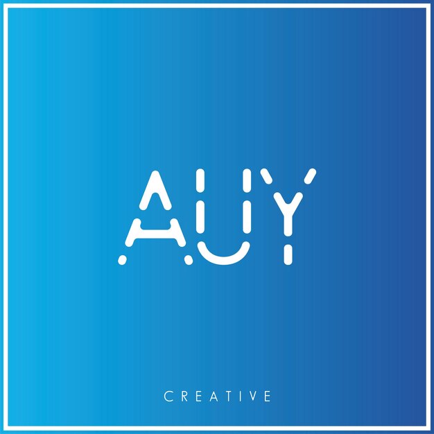 AUY Vector Creativo El diseño del logotipo de Latter Minimal El logotipo de Later Premium El monograma de ilustración vectorial
