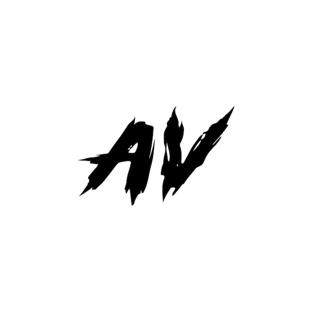 AV Monogram Logo Design letra texto nombre símbolo monocromo logotipo alfabeto carácter simple logo