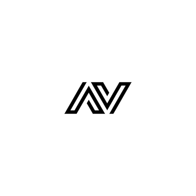 AV monograma logotipo diseño carta texto nombre símbolo monocromo logotipo alfabeto carácter simple logotipo