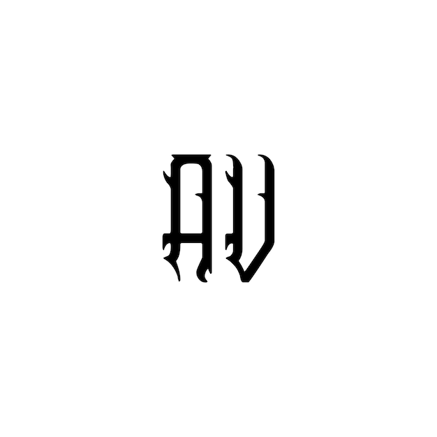 AV monograma logotipo diseño carta texto nombre símbolo monocromo logotipo alfabeto carácter simple logotipo