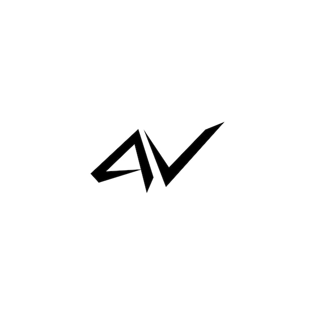 AV monograma logotipo diseño carta texto nombre símbolo monocromo logotipo alfabeto carácter simple logotipo