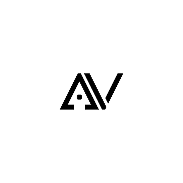 AV monograma logotipo diseño carta texto nombre símbolo monocromo logotipo alfabeto carácter simple logotipo