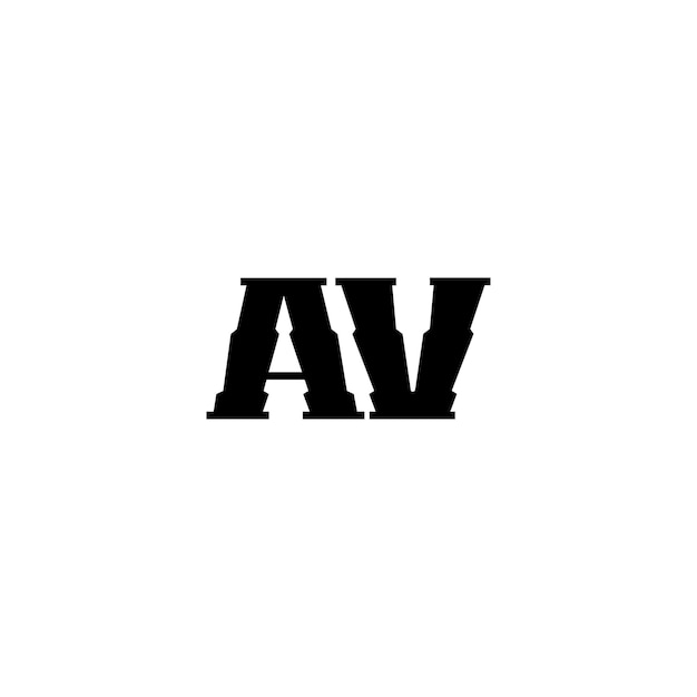 AV monograma logotipo diseño carta texto nombre símbolo monocromo logotipo alfabeto carácter simple logotipo