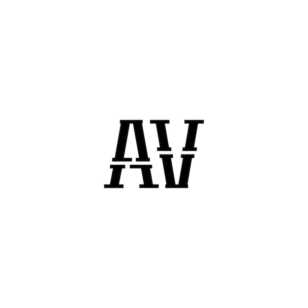 AV monograma logotipo diseño carta texto nombre símbolo monocromo logotipo alfabeto carácter simple logotipo
