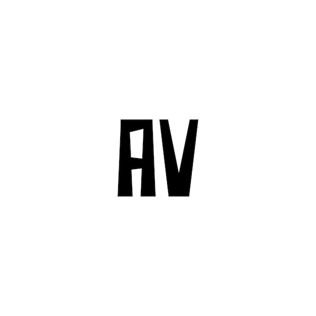 AV monograma logotipo diseño carta texto nombre símbolo monocromo logotipo alfabeto carácter simple logotipo